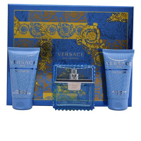 versace eau fraiche gift set boots|Versace cologne set with backpack.